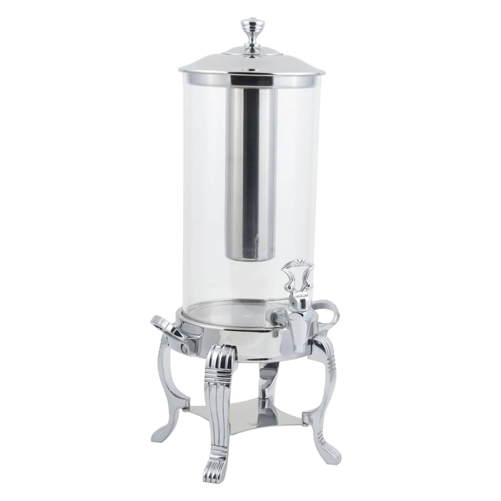 017-40500CH 2 gal Beverage Dispenser w/ Ice Tube - Plastic Container, Chrome Base