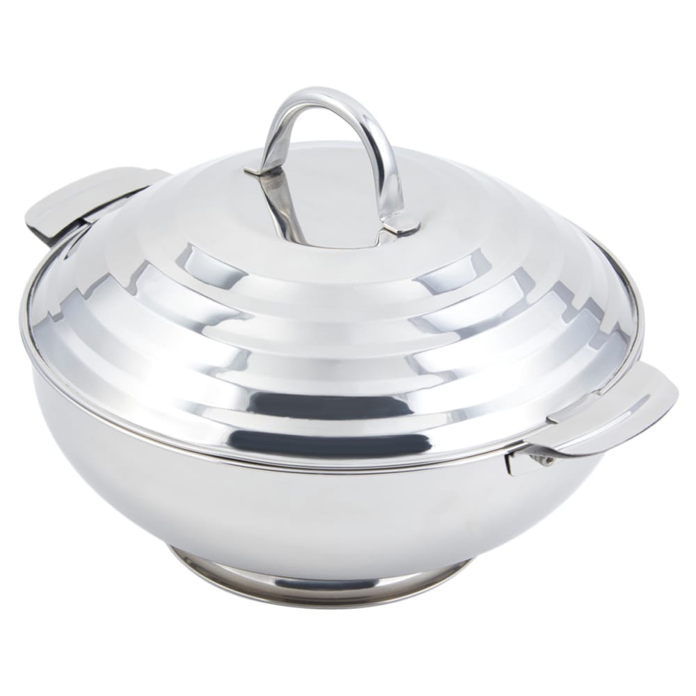 017-61209 13 3/5" Round Insulated Hotpot Server w/ Locking Lid, Stainless