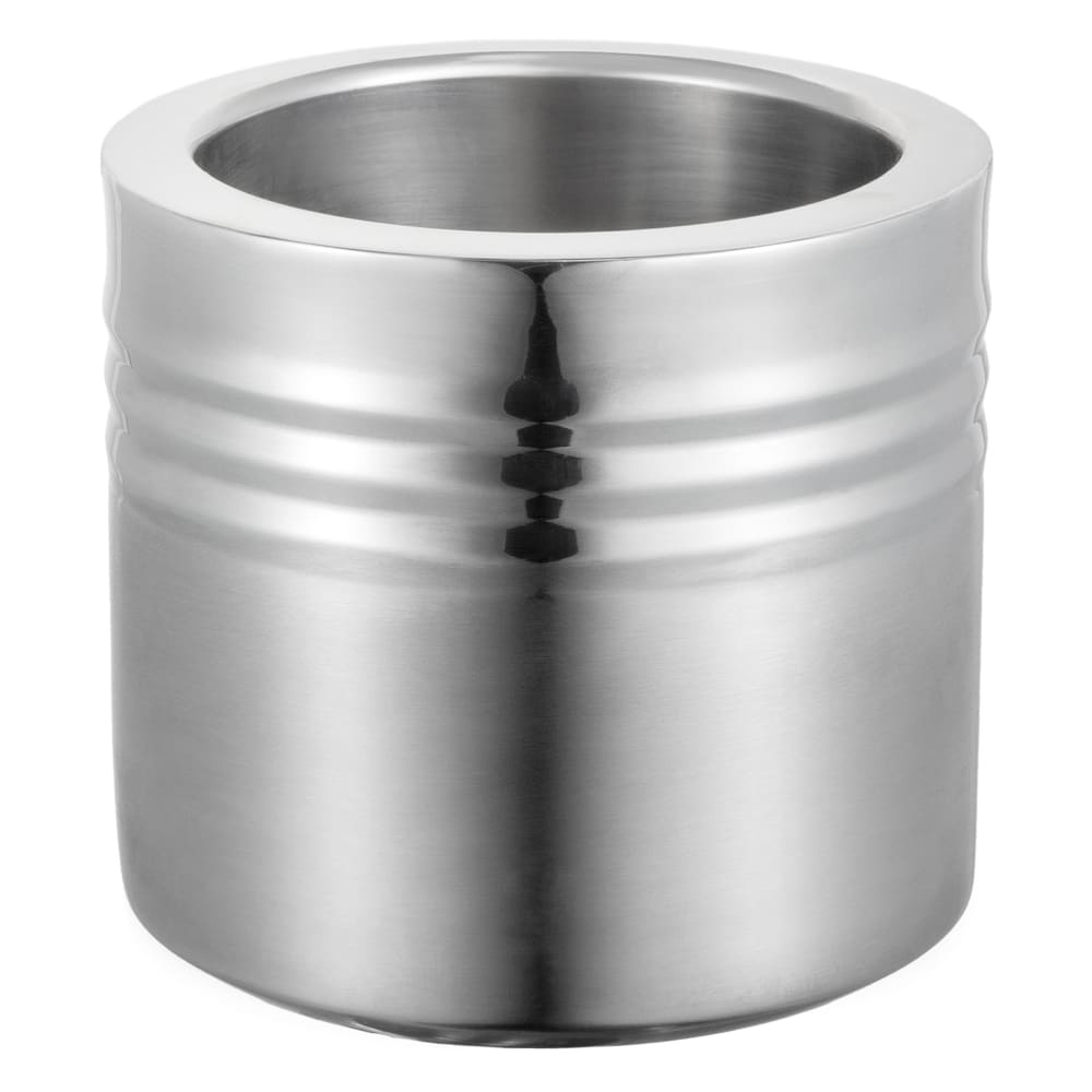 017-9315 5 1/8" Round Salad Dressing Container, Stainless