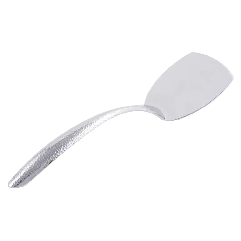 017-9459HF 14 3/4" Serving Turner - Solid, Hammer Finish, 18/8 Stainless