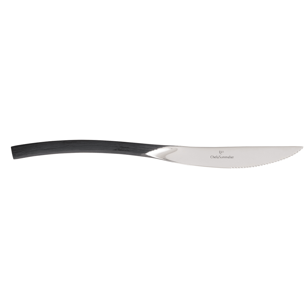 450-FMO26 9 1/2" Steak Knife with 18/10 Stainless Grade, Black Oak Pattern