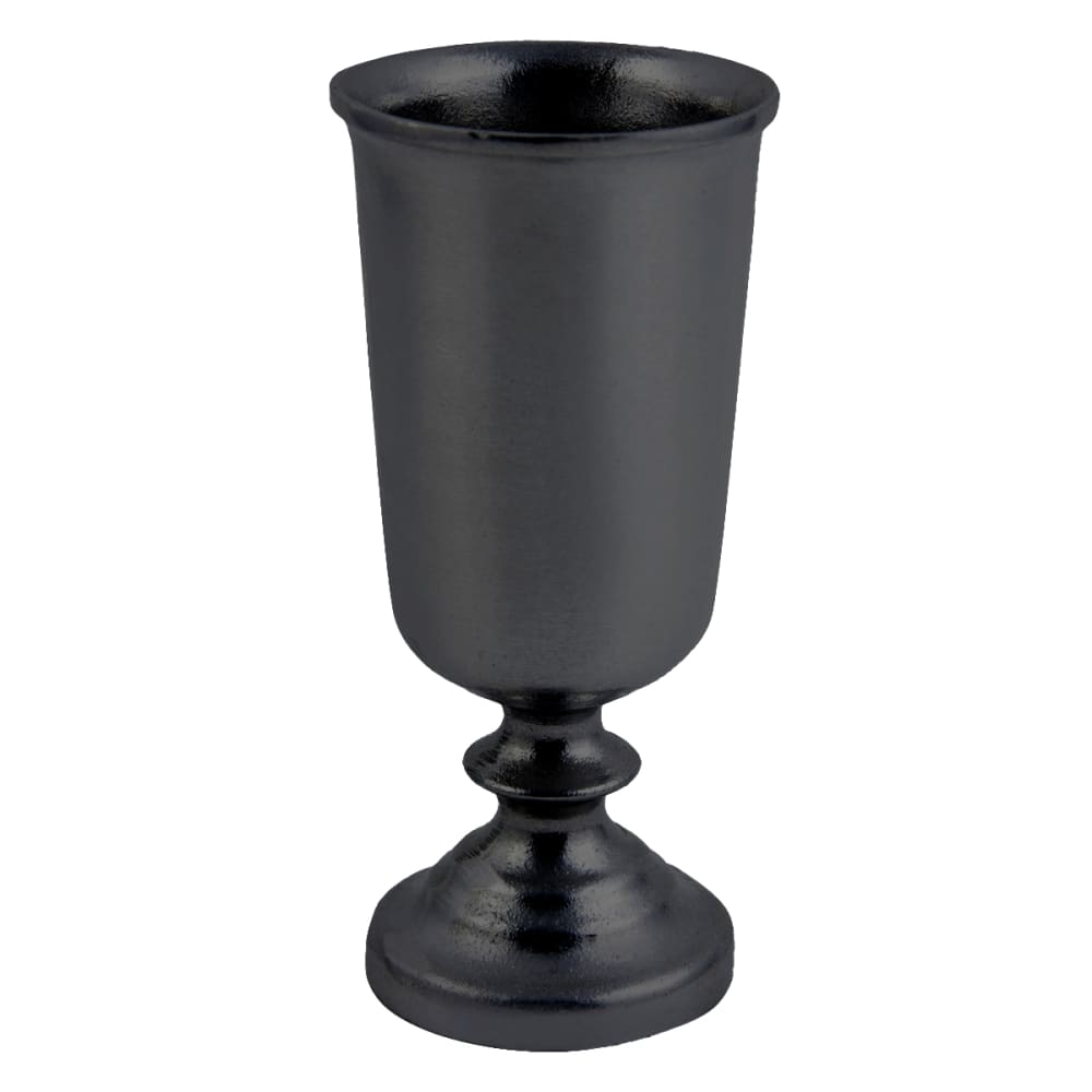 017-4014SBLK 11-oz Colonial Water Goblet, Aluminum/Black