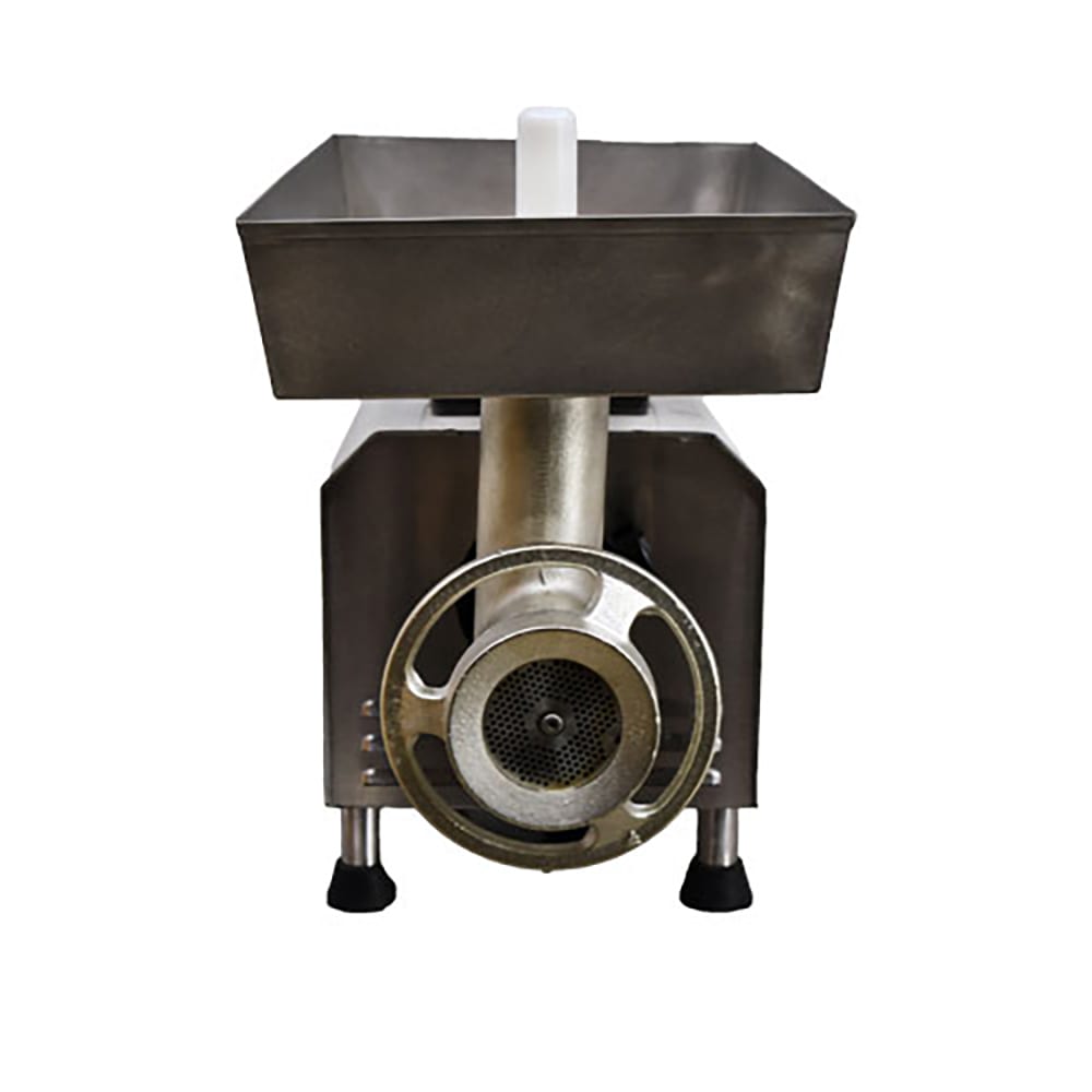 Meat outlet grinder hopper
