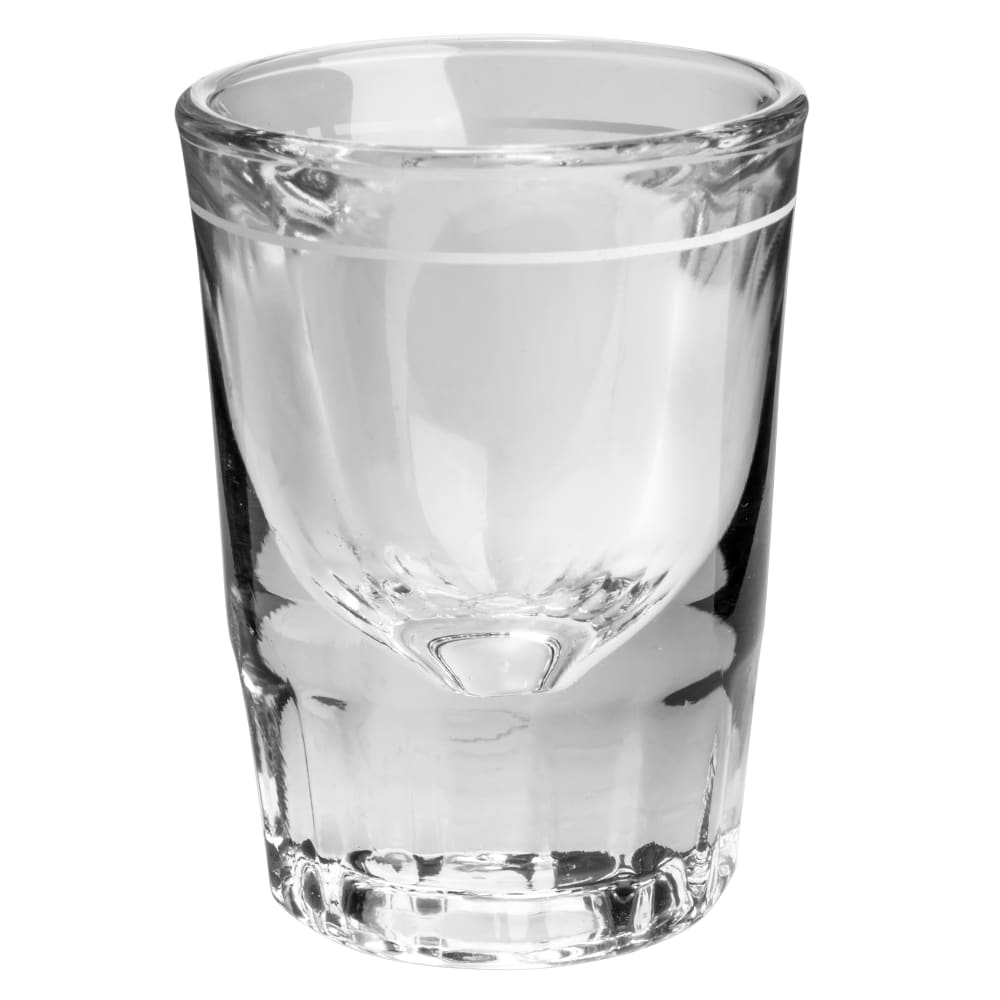 Libbey 5127/S0711 1 1/2 oz Fluted Whiskey Shot Glass with 7/8 oz