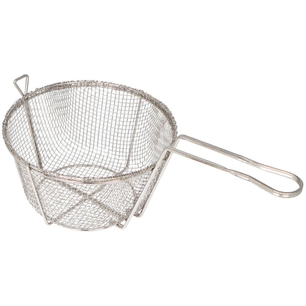 Winco FBR-11 Fryer Basket w/ Uncoated Handle - 10 1/2"D x 6"H, Round
