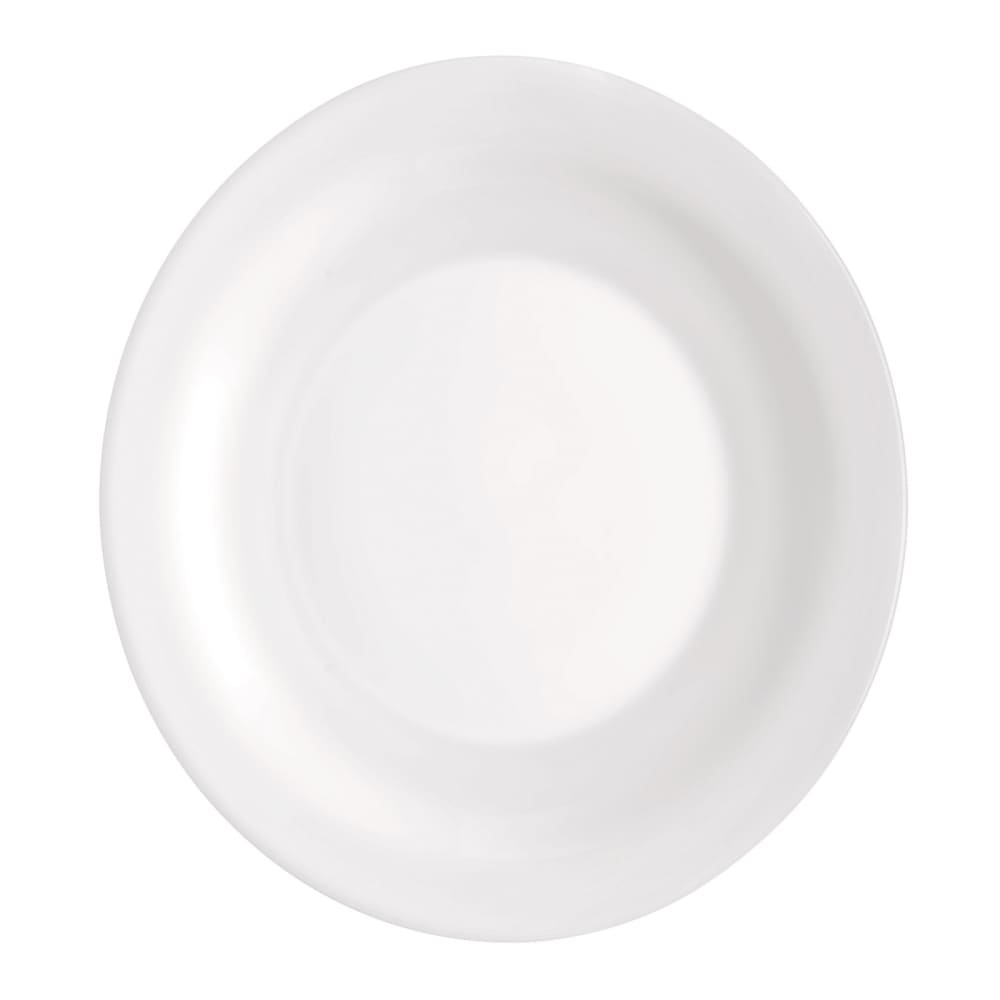 706-49205Q964 6 1/8" Round Careware Sicura Plate - Glass, White