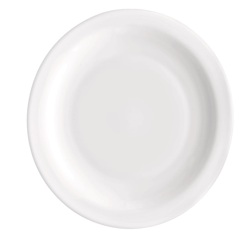 706-49205Q963 7 5/8" Round Careware Sicura Plate - Glass, White