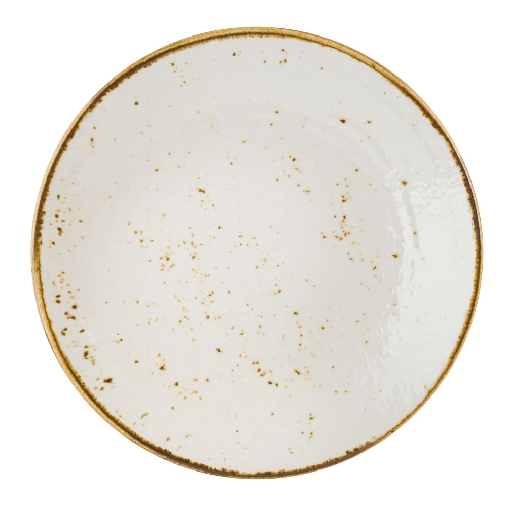 706-68A540EL784 11 3/4" Round Melamine Plate, Craft White