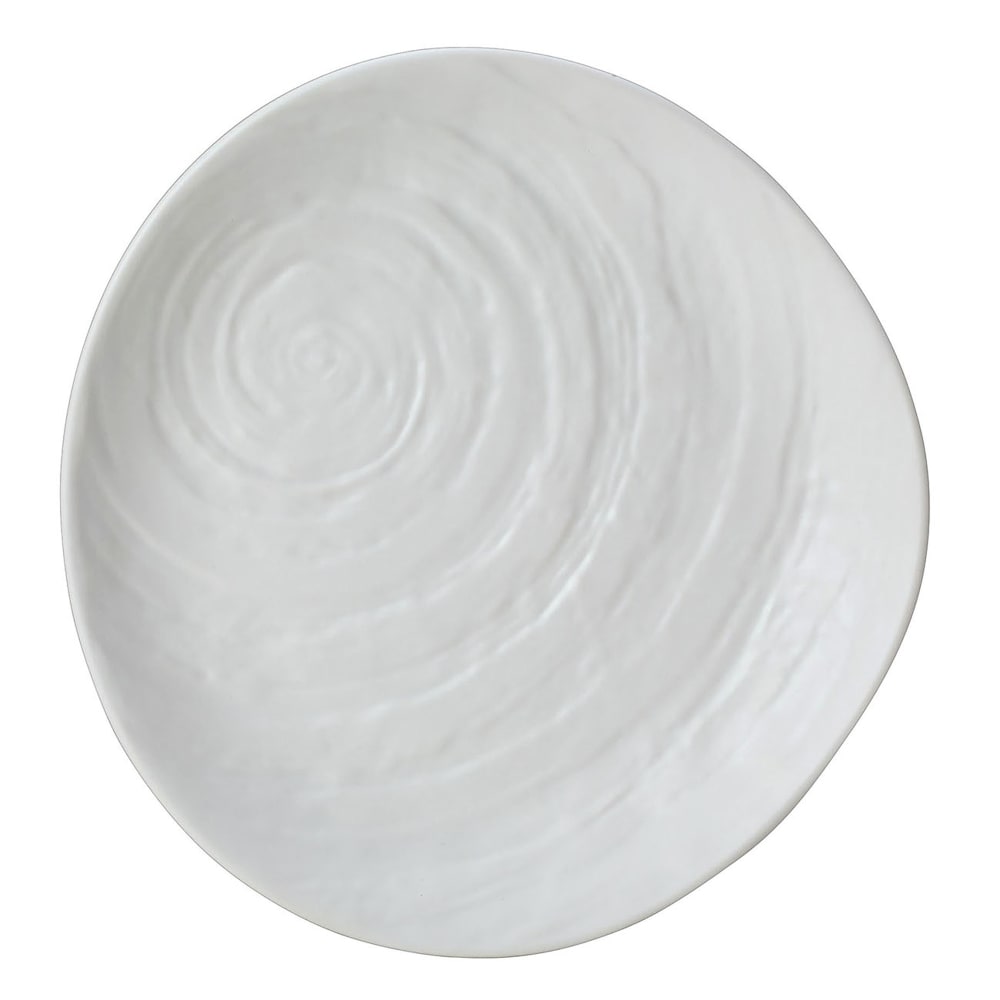706-68A451EL707 11" Round Melamine Plate, Scape White
