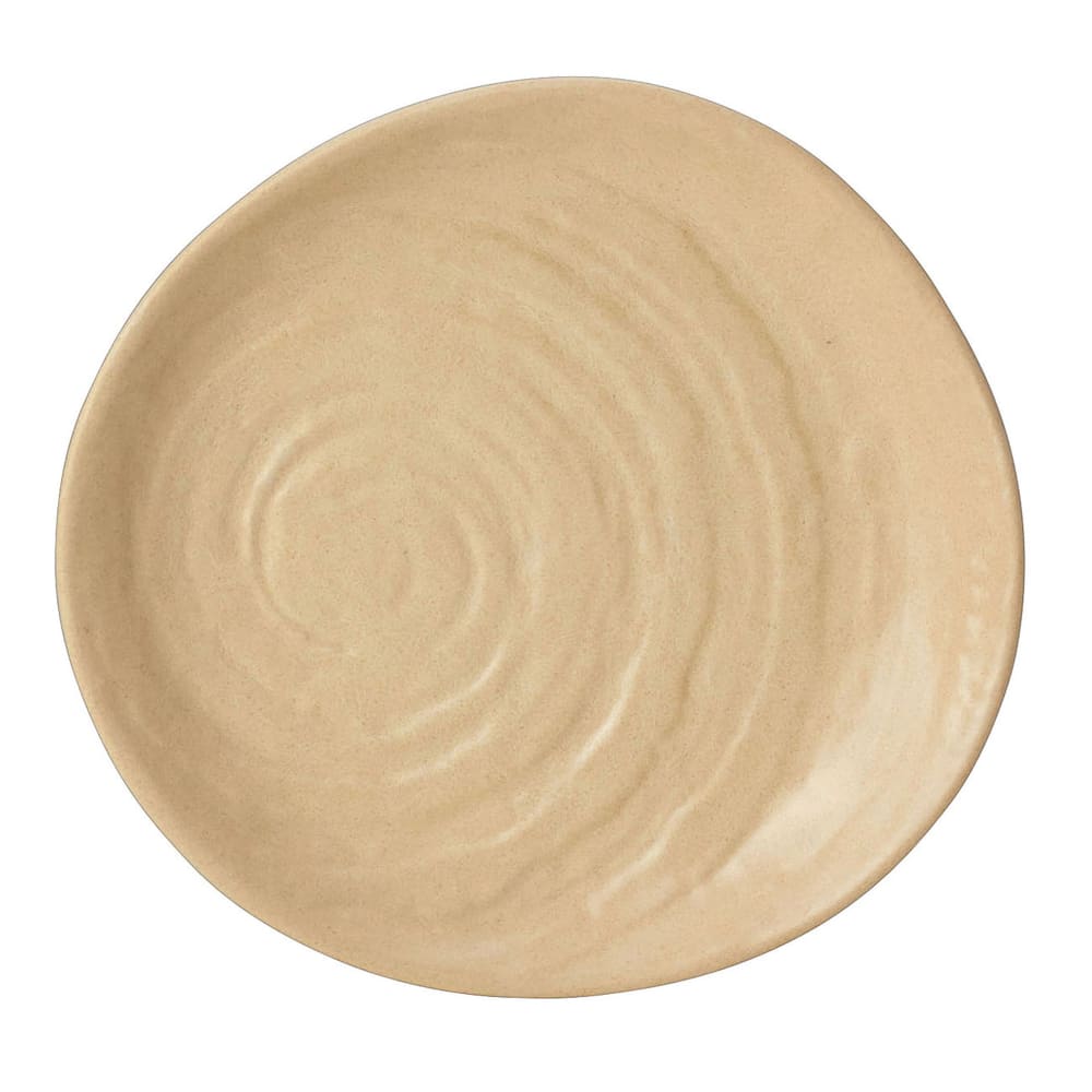 706-68A452EL705 6 1/2" Round Melamine Plate, Scape Papyrus