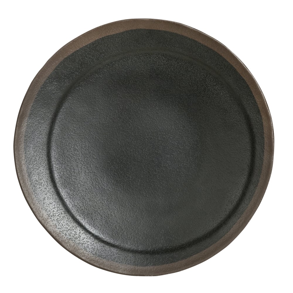 706-7199TM014 9 1/4" Round Melamine Plate, Grey Stone