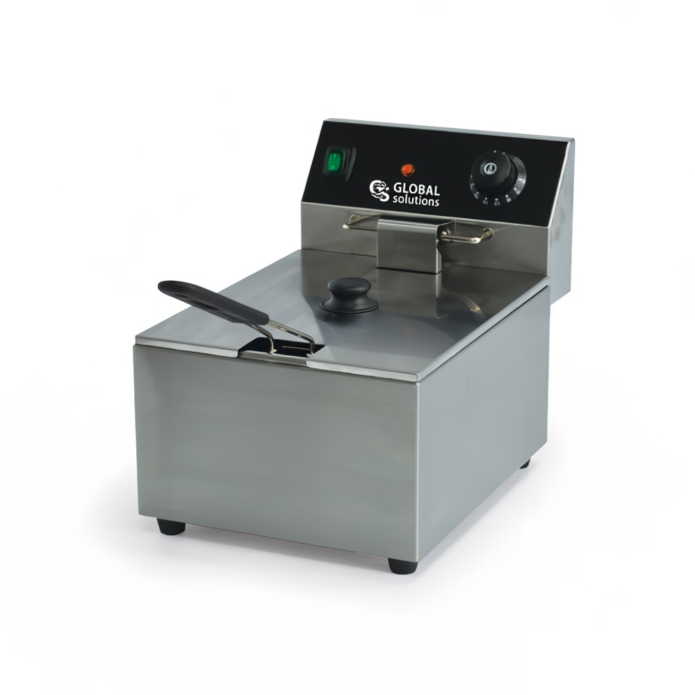 Global Solutions GS1611-120 Countertop Electric Fryer - (1) 16 lb Vat, 120v