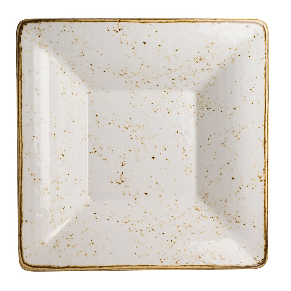 706-68A632EL866 160 oz Square Melamine Pebble Serving Bowl, Craft White