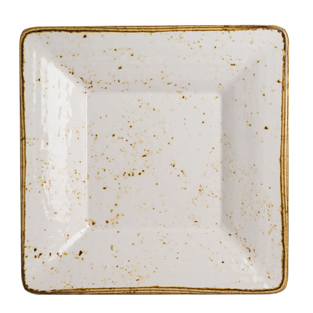 706-68A632EL867 32 oz Square Melamine Pebble Serving Bowl, Craft White