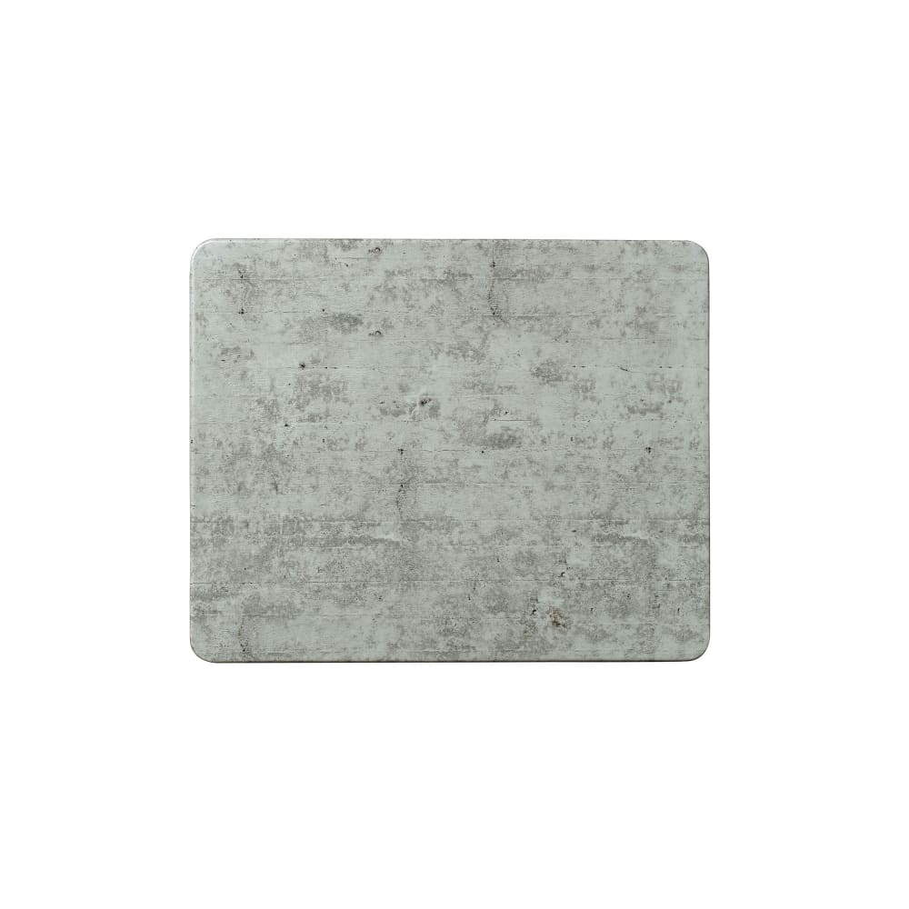 706-68A601EL592 12 3/4" x 10 1/2" Rectangular Creations Platter - Melamine, Concrete
