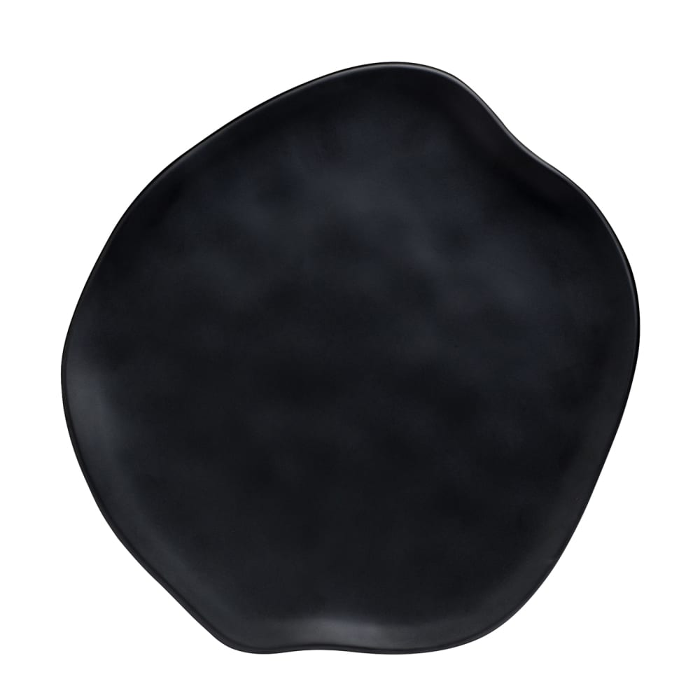 706-7000DD007 14" Round Delfin Cheese Platter -  Melamine, Marisol Black