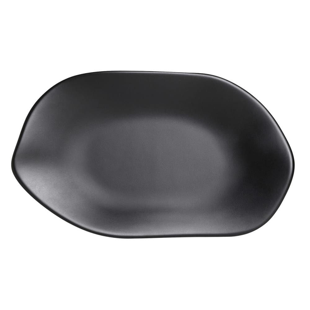 706-7000DD021 10" x 5 7/8" Oval Delfin Platter - Melamine, Marisol Black