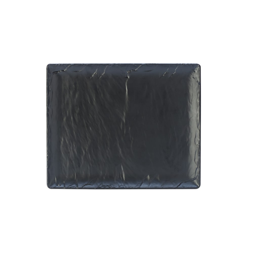 706-68A415EL593 12 3/4" x 10 1/2" Rectangular Creations Platter - Melamine, Slate