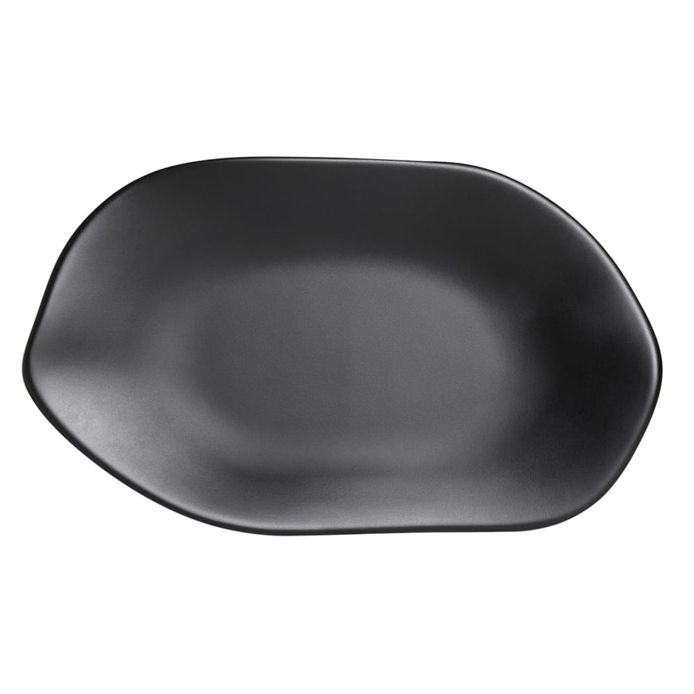 706-7000DD022 7" x 4 1/4" Oval Delfin Platter - Melamine, Marisol Black