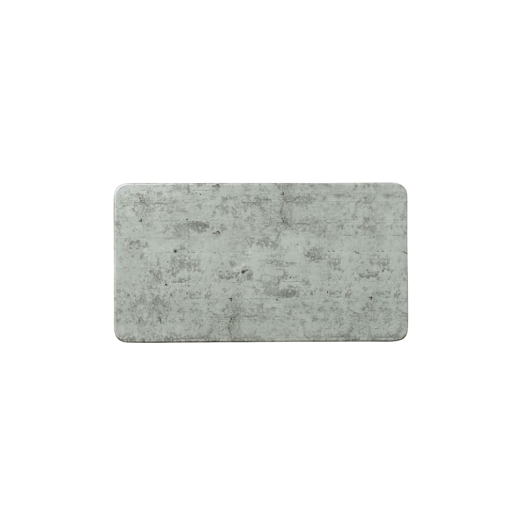 706-68A601EL594 12 3/4" x 7" Rectangular Creations Platter - Melamine, Concrete