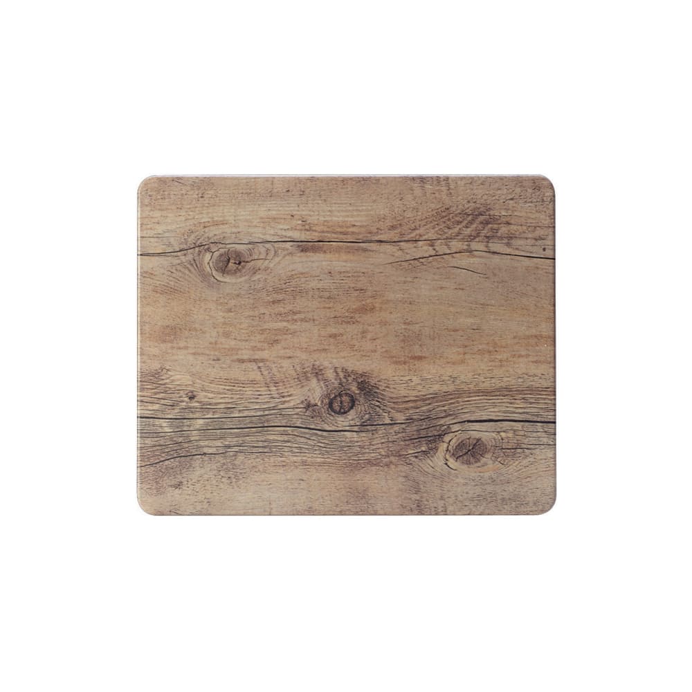 706-68A351EL592 12 3/4" x 10 1/2" Rectangular Creations Platter - Melamine, Driftwood