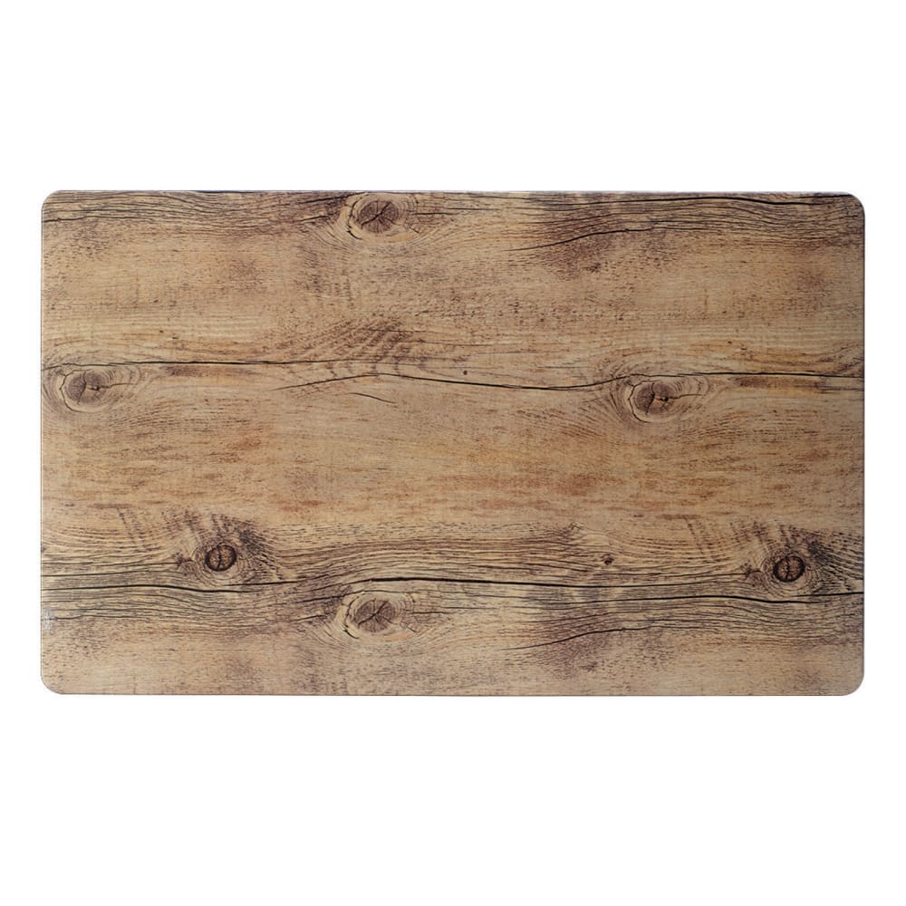 706-68A351EL590 21" x 12 3/4" Rectangular Creations Platter - Melamine, Driftwood