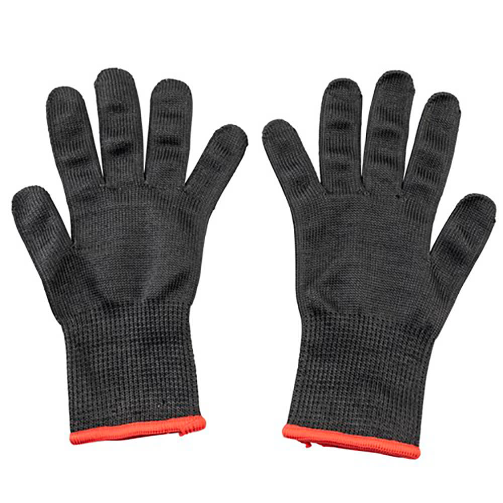 Tablecraft 11207 X-Small Cut Resistant Glove, Blended Material, Black w/ Red Wrist Band