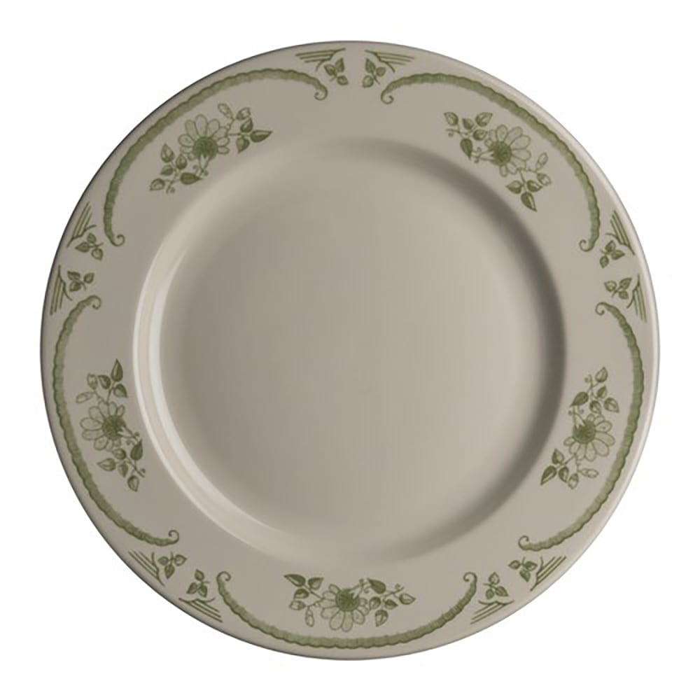 706-HL2029885 6 5/8" Round American Rose Plate - China, Moss