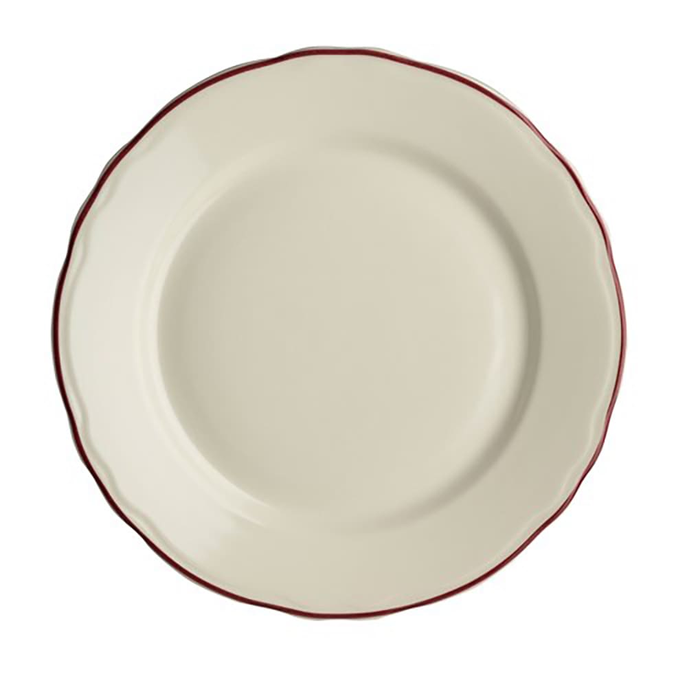 706-HL5480866 10 5/8" Round Styleline Plate - China, Maroon