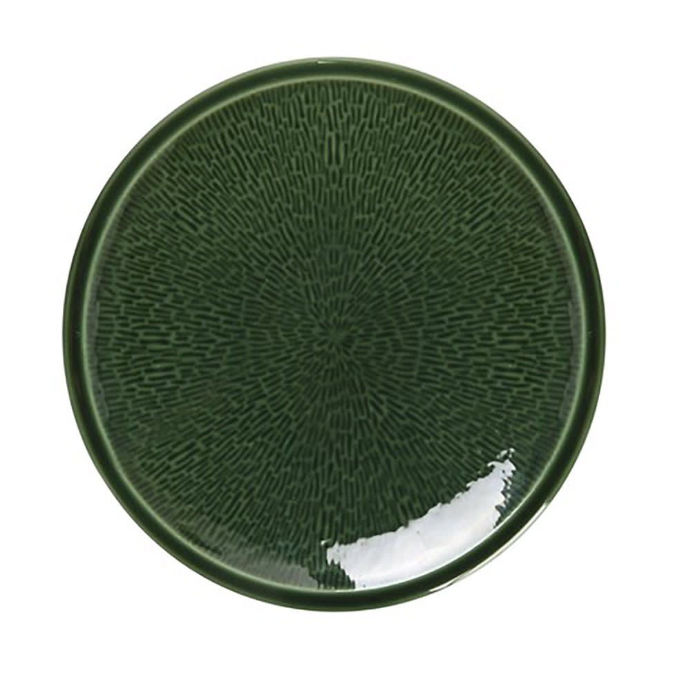 614-GG111 11 1/8" Round Deep Coupe Dinner Plate - Ceramic, Green Gem