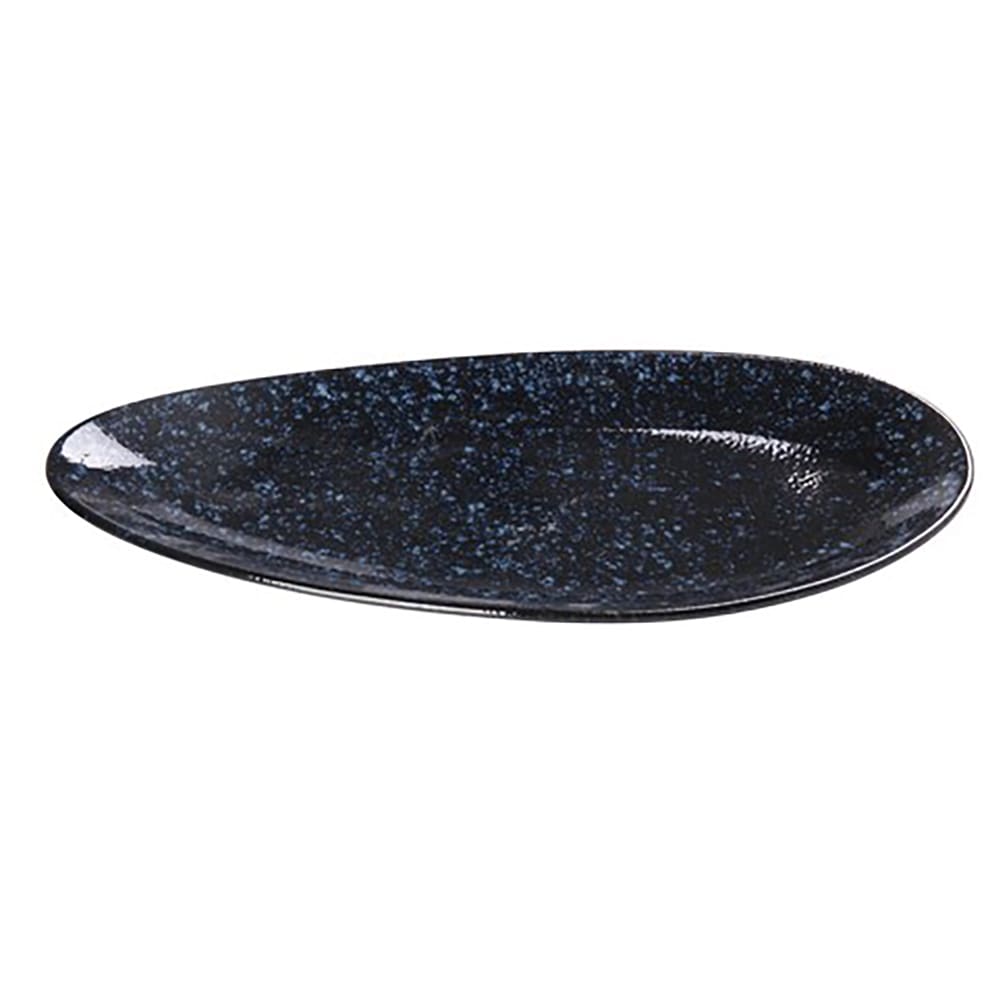 614-BL310 10 1/4" Leaf Shaped Plate - Ceramic, Blue Star