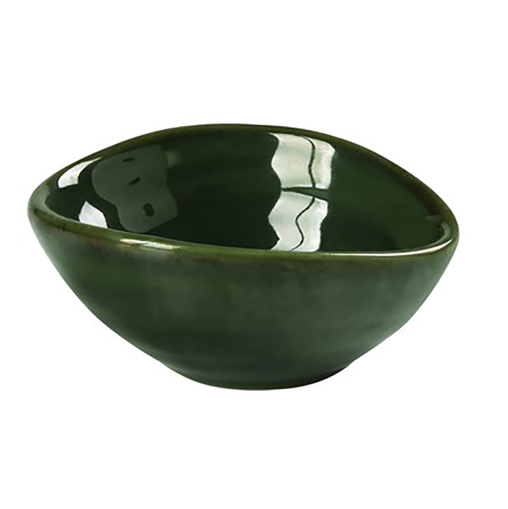 614-GG804 2 oz Rectangular Sauce Dish - Ceramic, Green Gem