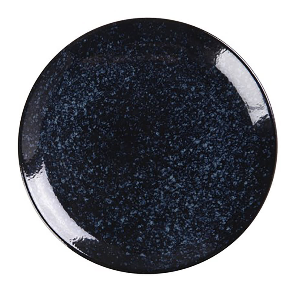 614-BL112 12 1/8" Round Coupe Plate - Ceramic, Blue Star