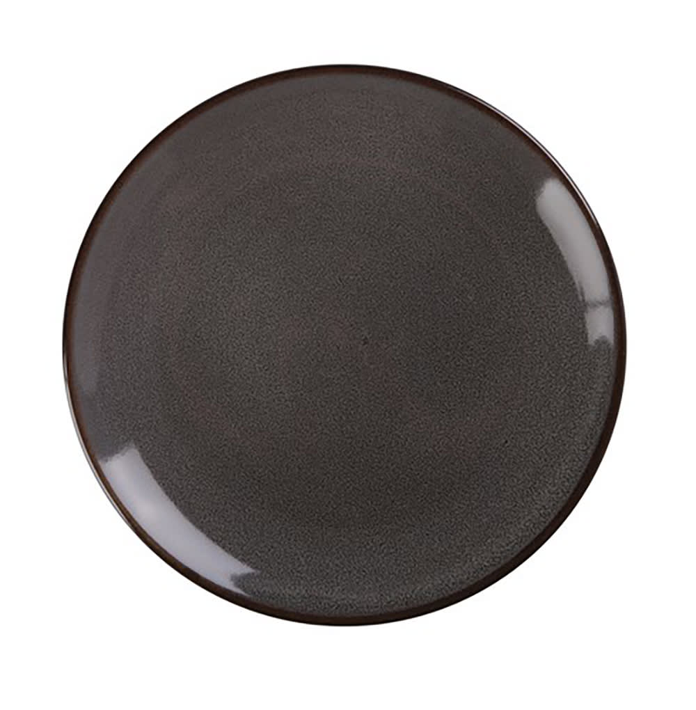 614-PK112 12 1/4" Round Coupe Plate - Ceramic, Gray