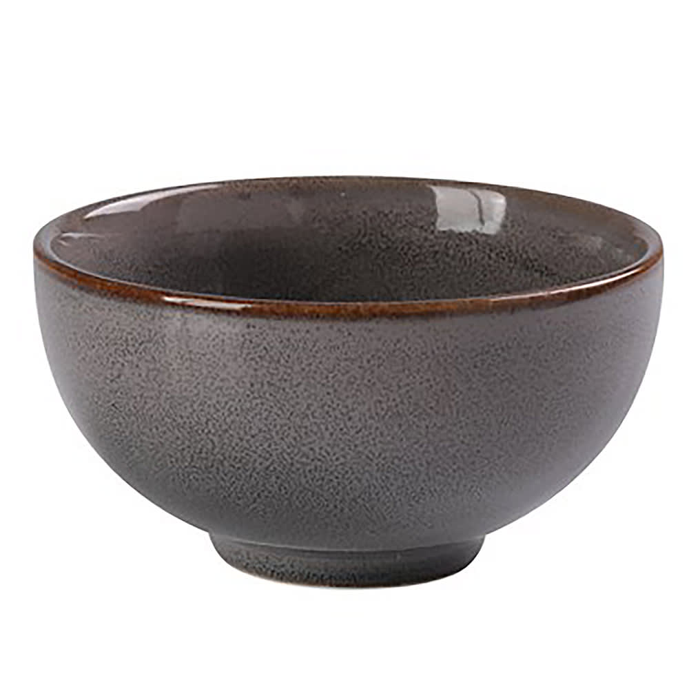 614-PK704 10 oz Round Rice Bowl - Ceramic, Gray