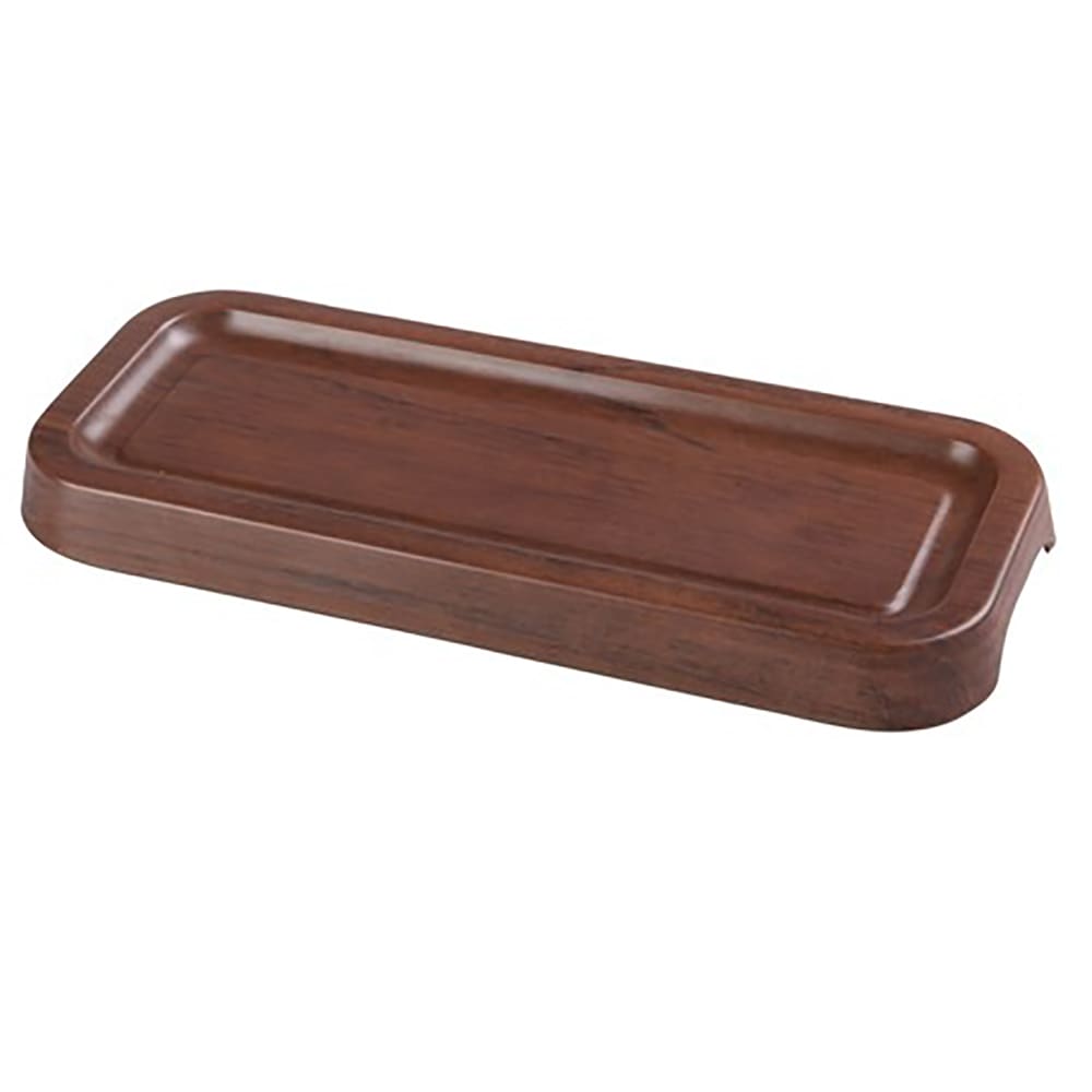 614-WL410 Melamine Tray w/ Foot - 10 1/4" x 4", Wood Grain