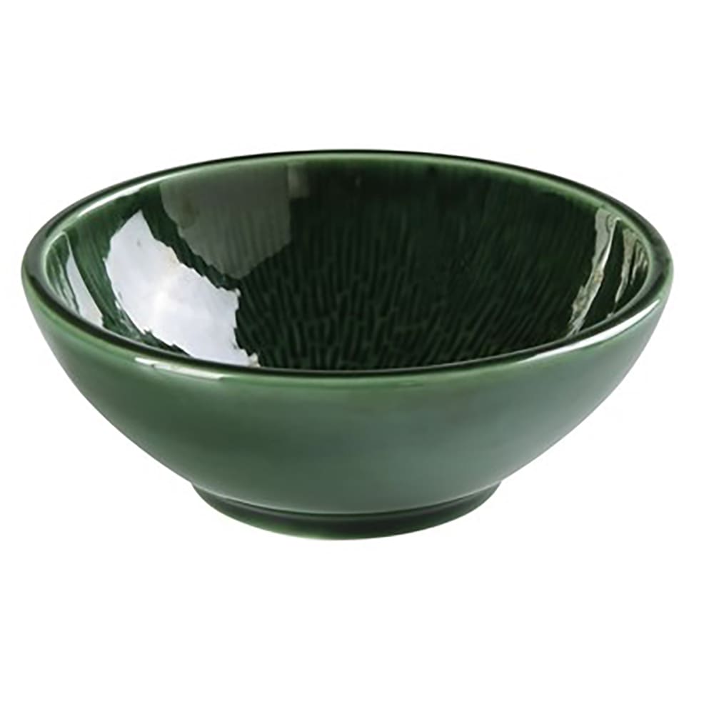 614-GG806 14 oz Round Nappie Bowl - Ceramic, Green Gem