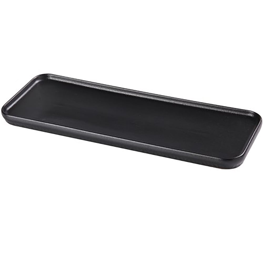 614-NB513 Rectangular Dinner Plate - 13 7/8" x 4 3/4", Ceramic, Noble Black