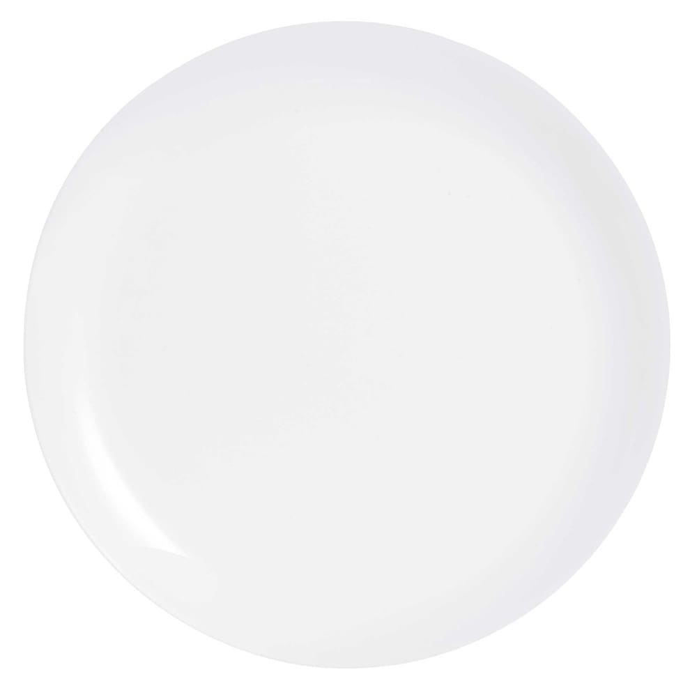 450-N9361 10" Round Evolutions Plate - Glass, White
