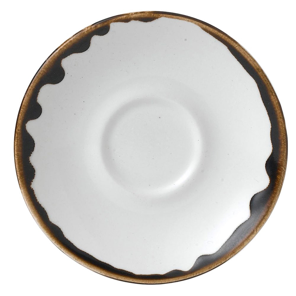 450-FM738 4 1/2" Round Harvest Espresso Saucer - Ceramic, Natural