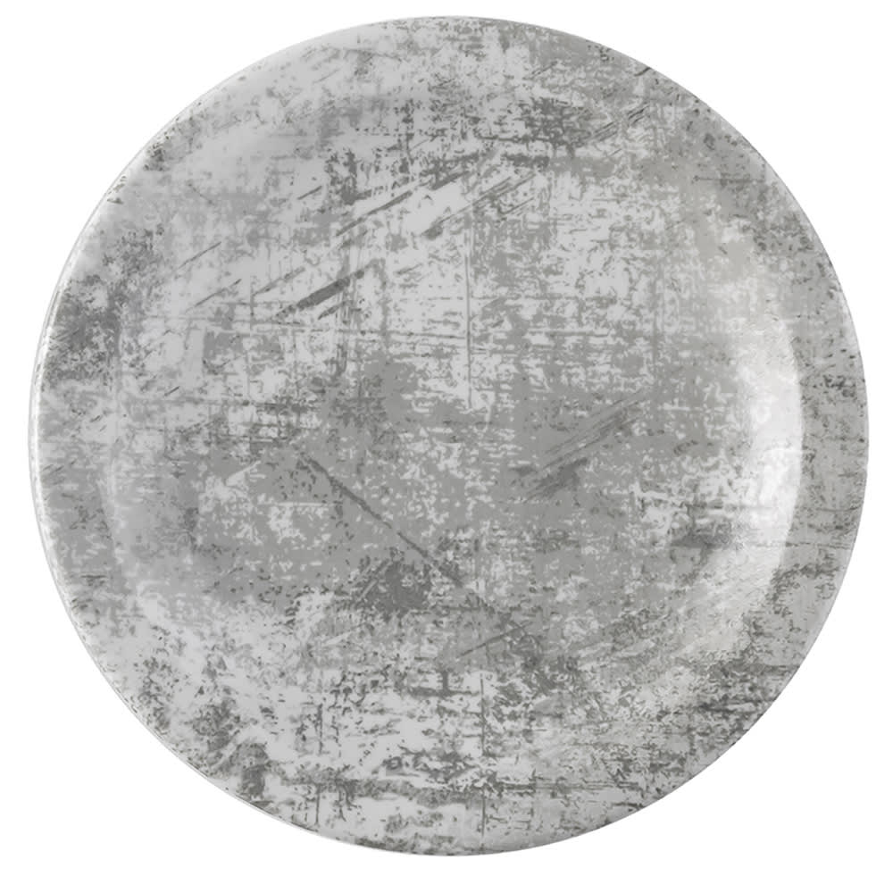 450-FN462 6" Round Maker's Urban Plate - Ceramic, Steel Grey
