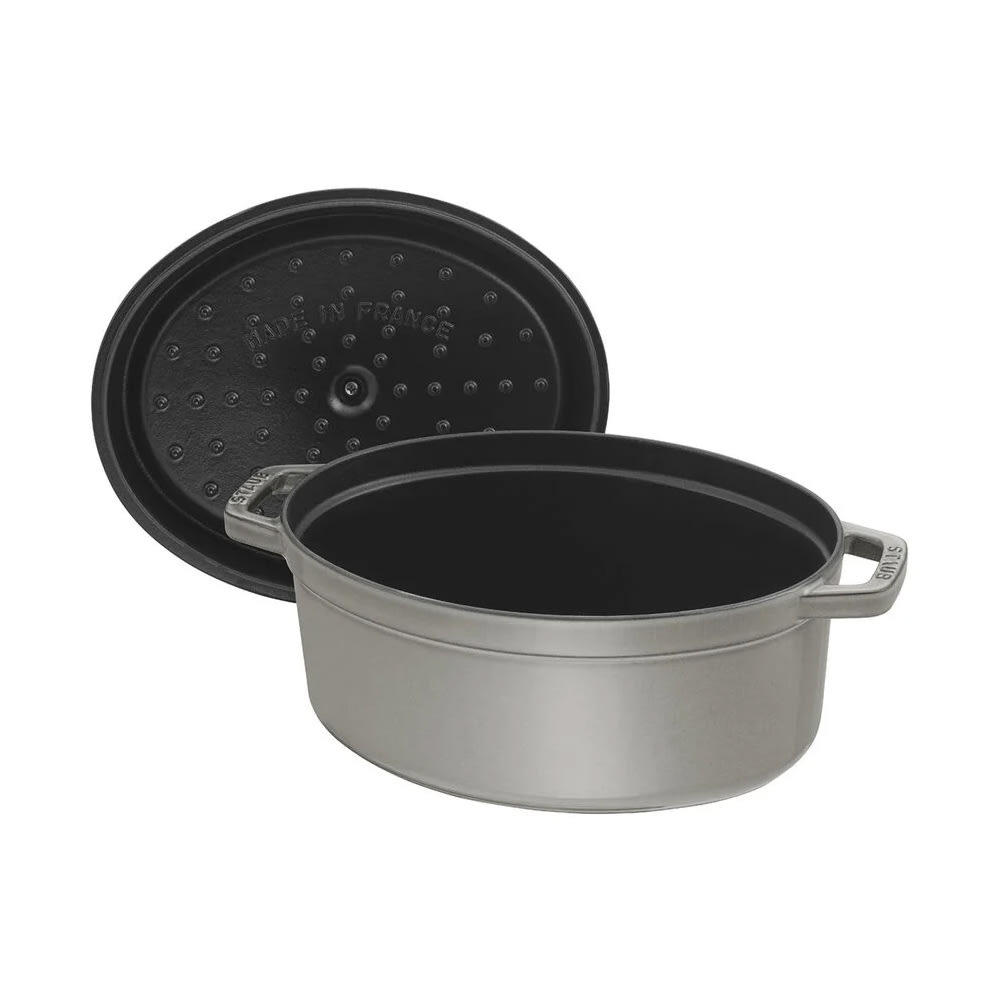 Staub 1 qt Enameled Cast Iron Cocotte w/ Lid, Graphite Gray (1004059)