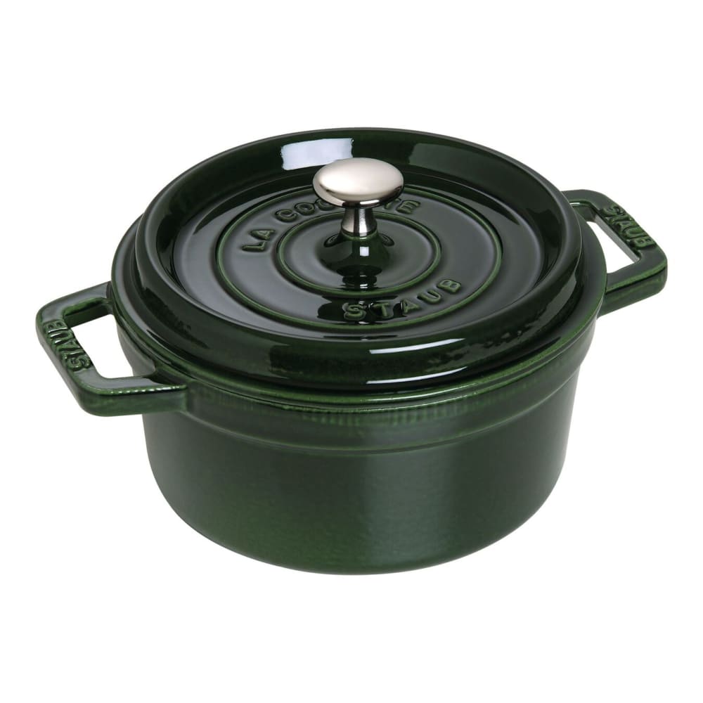 103-1102285 2 3/4 qt Enameled Cast Iron Cocotte w/ Lid, Basil