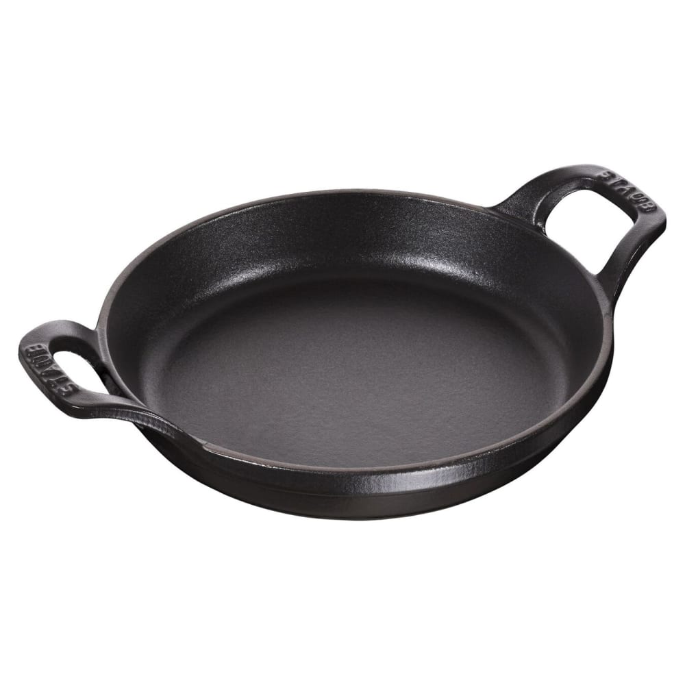 103-1301123 4 1/2" Mini Round Dish w/ 8 oz Capacity & Enamel Coated Cast Iron, Black Mat...