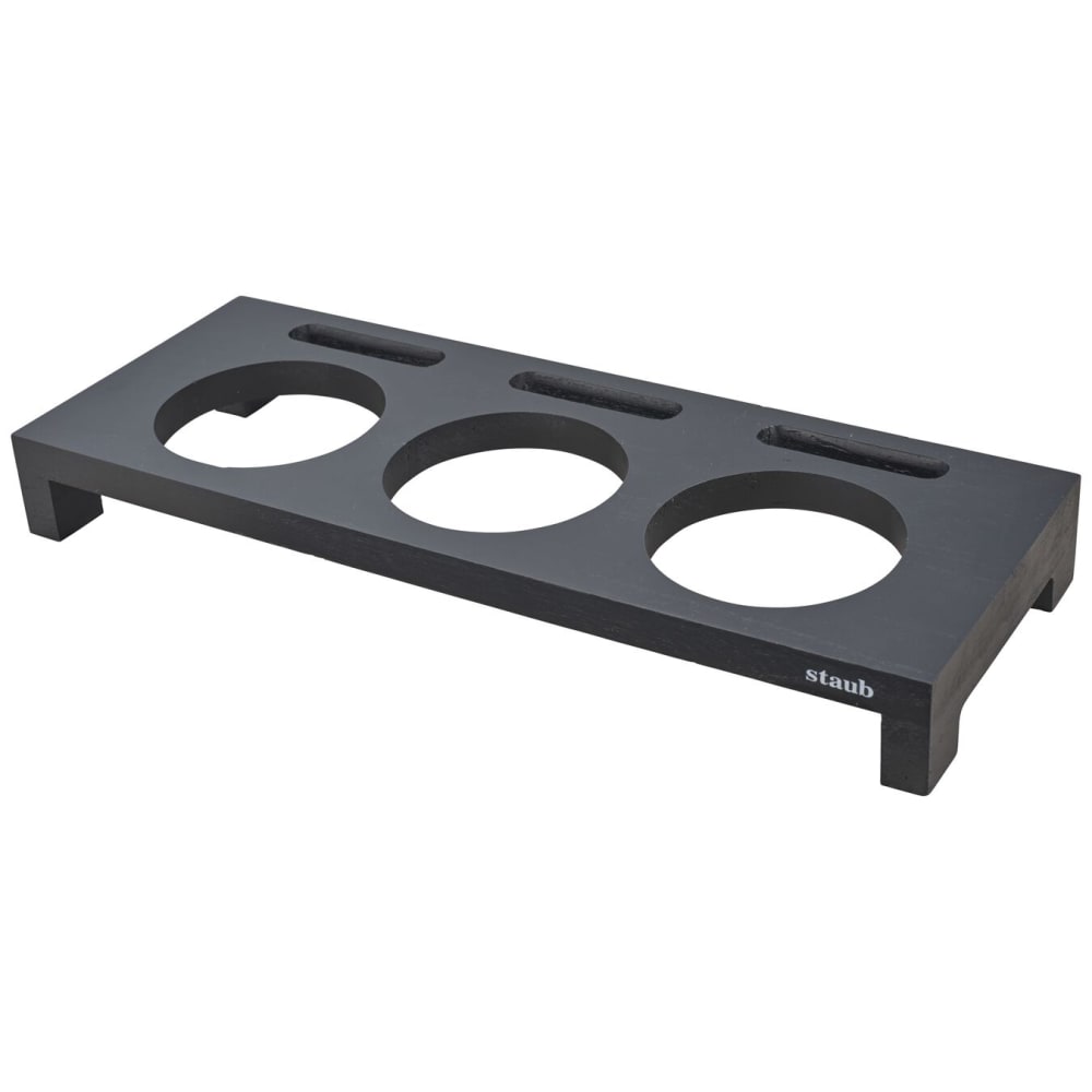 103-1190700 17 1/2" Mini Cocotte Stand - Wood, Black