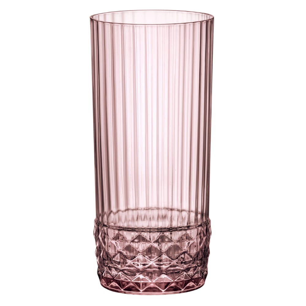 Vintage Set of 4 Libbey Chivalry Pink 16 oz Tumbler Juice, Tea & Water  Glasses