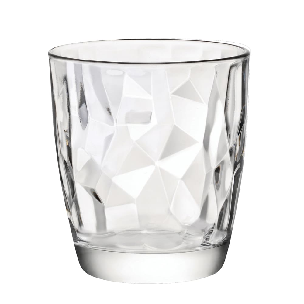 706-4990Q783 13 1/2 oz Diamond Double Old Fashioned Glass, Clear