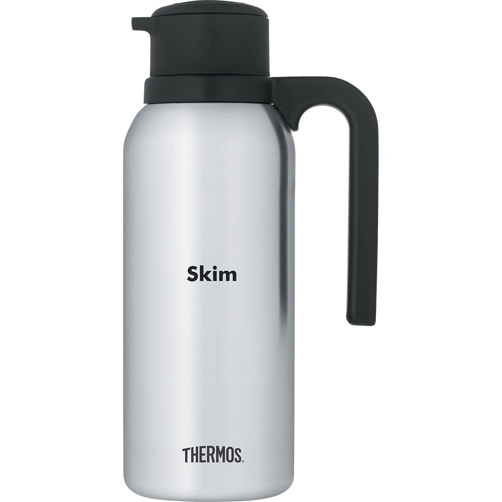 450-FN367 32 oz Twist & Pour "Skim" Vacuum Carafe - Insulated, Stainless Steel