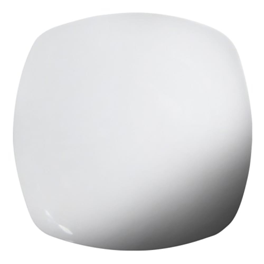 057-712101N 10 1/4" Square Coupe Plate - Ceramic, White
