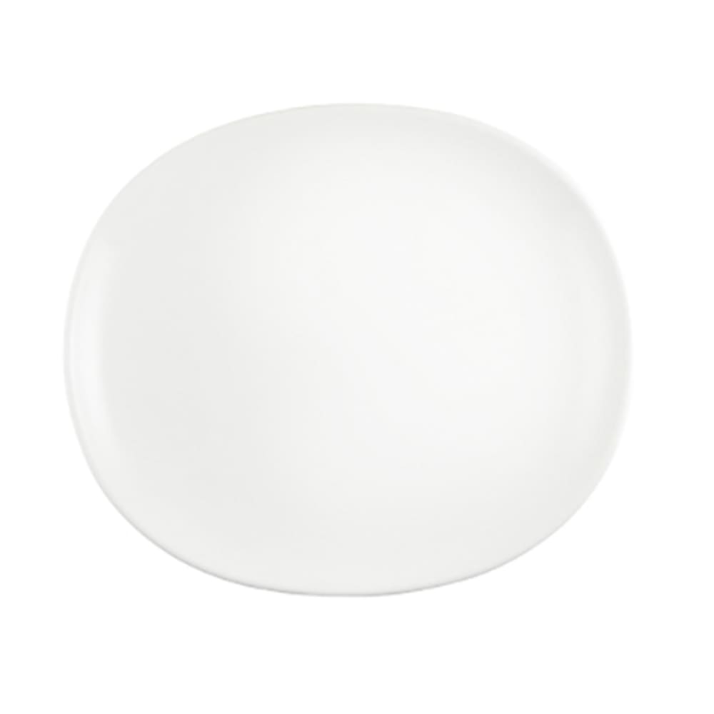 245-FM554 12" Oval Eternity Plate - Ceramic, White